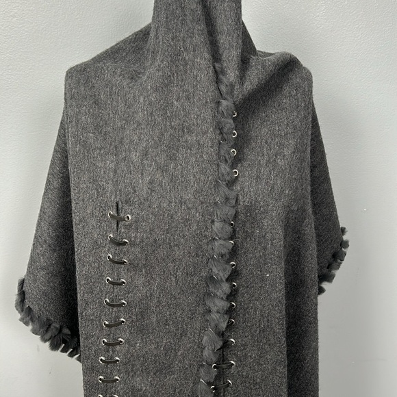 Cashmere Wool Blend Large Fringe Scarf Wrap - Picture 4 of 16